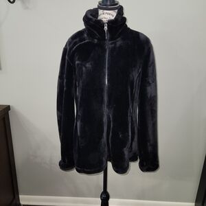 32 Degrees Black Plush Jacket